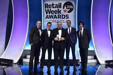 Mark Price, outgoing managing director of Waitrose, was awarded the Oracle Outstanding Contribution to Retail gong.